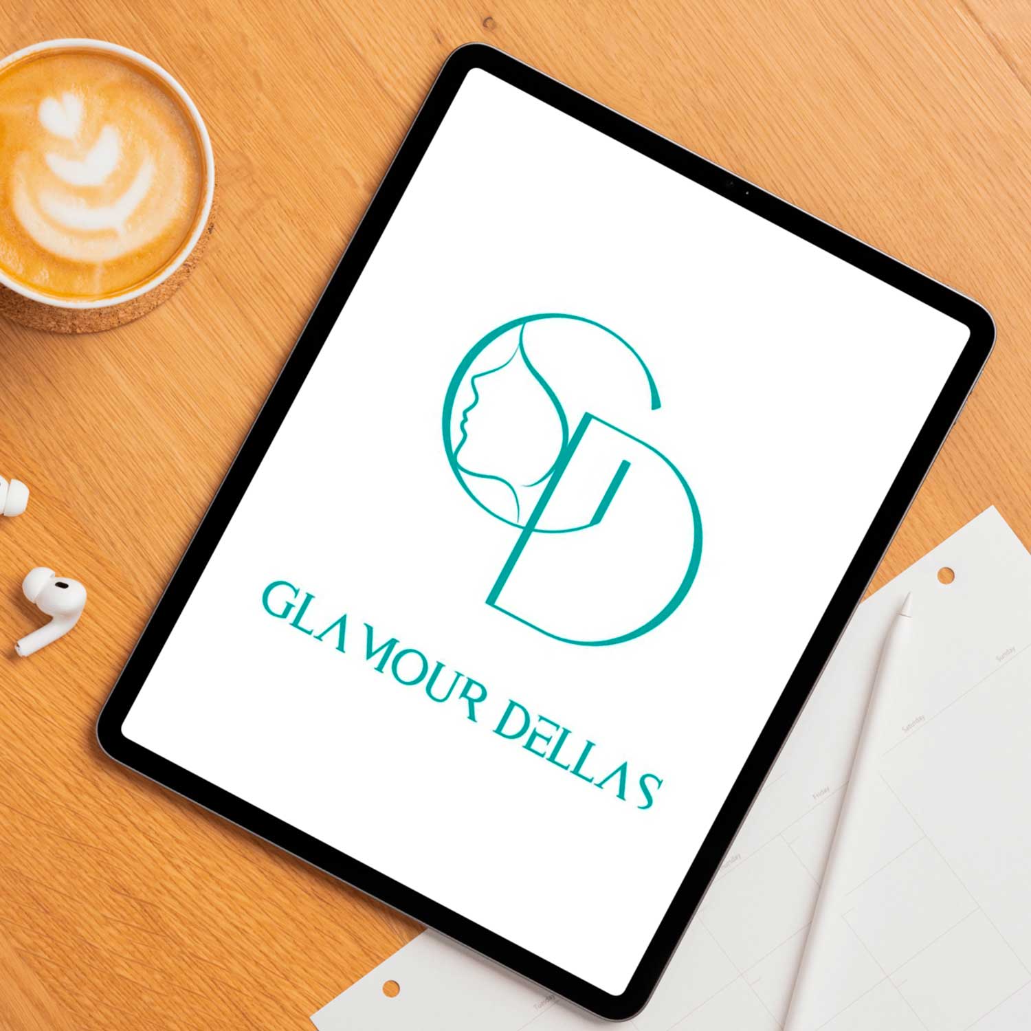 Logotipo do Salão Glamour Delas