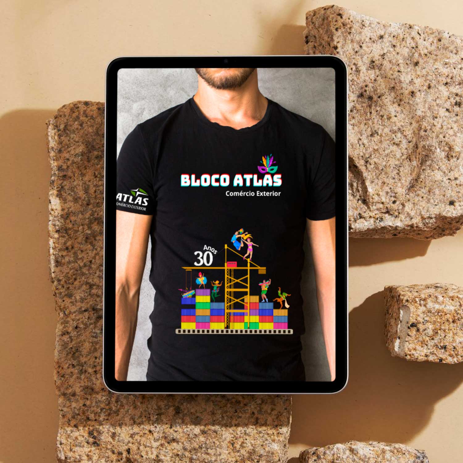 Estampa de Blusa para Atlas de Comércio Exterior 